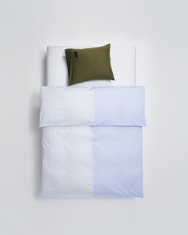 Wall Street duvet cover | Half & half stripes Poplin